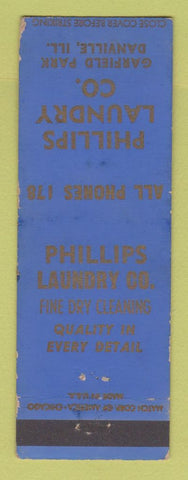 Matchbook Cover - Phillips Laundry Danville IL