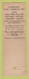 Matchbook Cover - The Homestead Evanston IL
