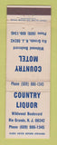 Matchbook Cover - Country Motel Liquor Rio Grande NJ WEAR