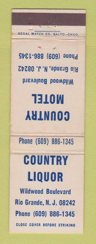 Matchbook Cover - Country Motel Liquor Rio Grande NJ WEAR