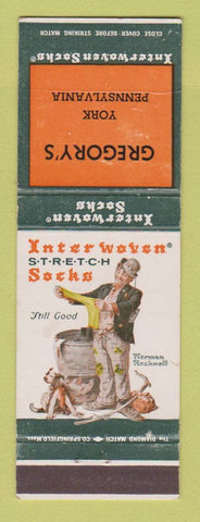 Matchbook Cover - Inter Woven Socks Gregory's York PA WEAR