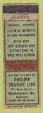 Matchbook Cover - Phillip Transit Line Washington MO trucking WORN