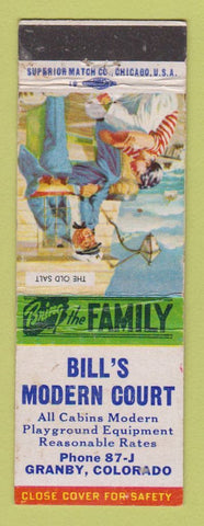 Matchbook Cover - Bill's Modern Court Motel Granby Colorado
