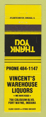 Matchbook Cover - Vincent's Warehouse Liquors Fort Wayne IN