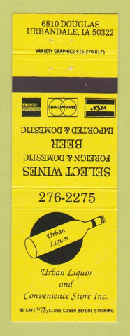 Matchbook Cover - Urban Liquor Urbandale IA