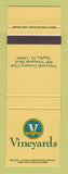 Matchbook Cover - Vineyards Naples FL