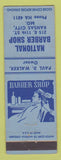 Matchbook Cover - National Barber Shop Kansas City MO