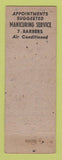 Matchbook Cover - National Barber Shop Kansas City MO