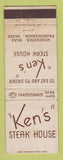 Matchbook Cover - Ken's Steak House Framingham MA WEAR