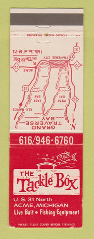 Matchbook Cover - The Tackle Box bait fishing Acme MI