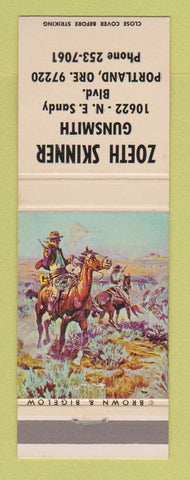 Matchbook Cover - Zoeth Skinner Gunsmith guns Portland OR