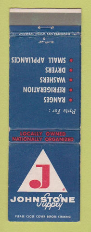 Matchbook Cover - Johnstone Supply Appliances WEAR