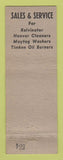 Matchbook Cover - Matthew's Electric Store Middletown NY Kelvinator GREEN