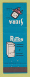 Matchbook Cover - Ruton Appliances Siera Belgium