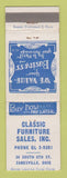 Matchbook Cover - Classic Furniture Sales Zanesville OH