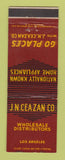 Matchbook Cover - JN Ceazan Appliances Los Angeles CA