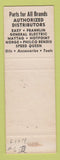 Matchbook Cover - Akrit Appliance Supply Lubbock TX Colorado Springs pinup