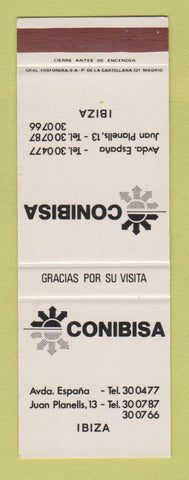 Matchbook Cover - Conibisa Furniture TV Ibiza SAMPLE