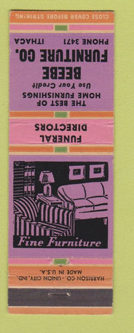Matchbook Cover - Beebe Furniture Ithaca NY