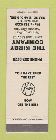 Matchbook Cover - The Kirby Company Vacuum Cleaners Grand Island NE