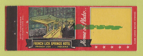 Matchbook Cover - French Lick Springs Hotel French Lick IN