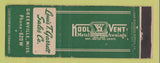 Matchbook Cover - Kool Vent Metal Awnings Louis Garrett Greenville MS