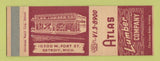 Matchbook Cover - Atlas Lumber Company Detroit MI