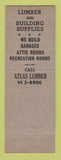Matchbook Cover - Atlas Lumber Company Detroit MI