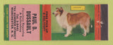 Matchbook Cover - Paul Dussault Furniture Repair Manchester NH Collie