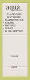Matchbook Cover - Aqua Bedding Boardman OH water beds