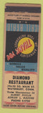 Matchbook Cover - Diamond Restaurant Waterbury CT WEAR