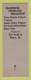 Matchbook Cover - Webster Products Webco Cleveland OH screw machine