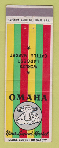 Matchbook Cover - Omaha Livestock Market Cattle NE