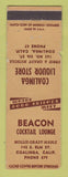 Matchbook Cover - Beacon Cocktail Lounge Bart Coalinga CA Liquor Store WORN