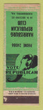 Matchbook Cover - Harrisburg Republican Club PA ADVANCE WEAR