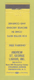 Matchbook Cover - Andrew St George Liquor Thornwood NY