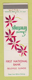 Matchbook Cover - First National Bank Belleville IL Christmas