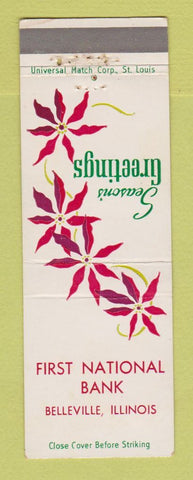 Matchbook Cover - First National Bank Belleville IL Christmas