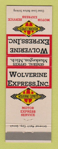 Matchbook Cover - Wolverine Express Trucking Muskegon MI