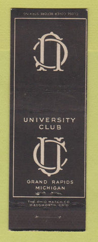 Matchbook Cover - University Club Grand Rapids MI