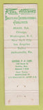Matchbook Cover - Real Aerovias Airline Brazilian Fly to Brazil