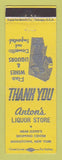 Matchbook Cover - Anton's Liquor Store Middletown NY