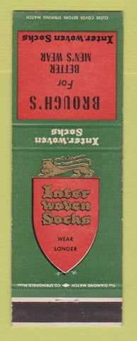Matchbook Cover - Inter Woven Socks Brough's Men's Clothes