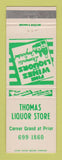 Matchbook Cover - Thomas Liquor Store St Paul MN