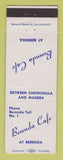 Matchbook Cover - Berenda Cafe CA low phone #1