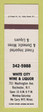 Matchbook Cover - White City Wine Liquor Rochester NY