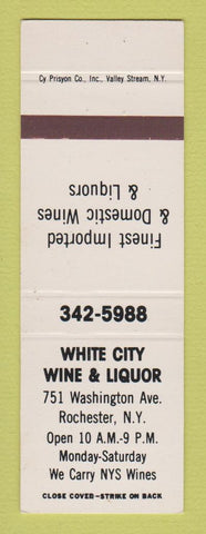 Matchbook Cover - White City Wine Liquor Rochester NY