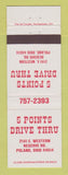 Matchbook Cover - 5 Points Drive Thru Poland OH liquor
