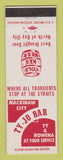 Matchbook Cover - Ty Jo Bar Mackinaw City MI