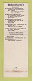 Matchbook Cover - Schneithorst's Hofamberg Inn St Louis MO